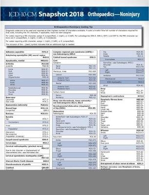 ICD-10-CM 2018 Snapshot Coding Cards: Orthopaedics?Non-Injury - Kathy Giannangelo