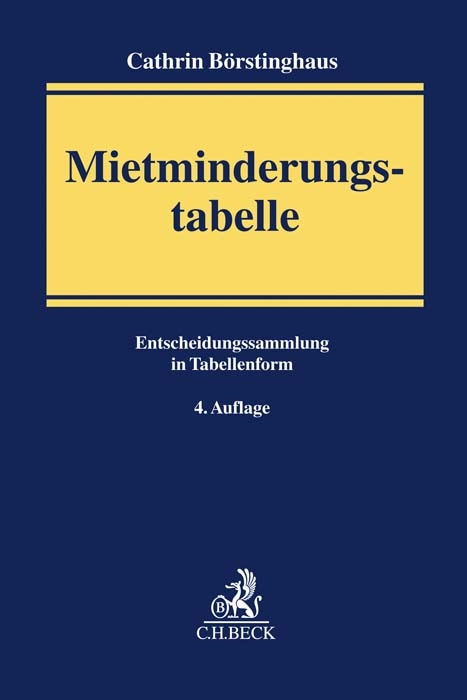 Mietminderungstabelle - Cathrin Börstinghaus