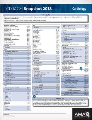 ICD-10-CM 2018 Snapshot Coding Cards: Cardiology - Kathy Giannangelo