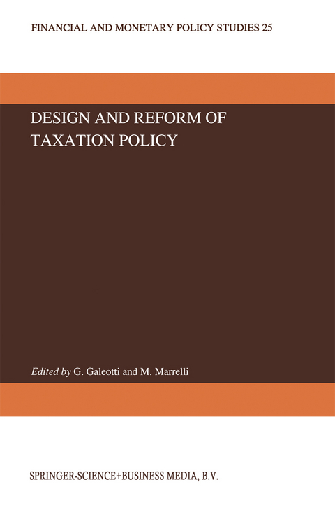 Design and Reform of Taxation Policy - 