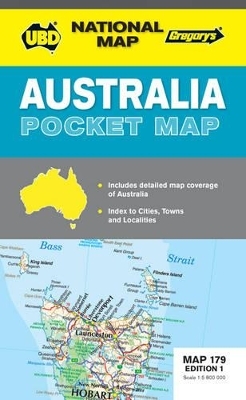 Australia Pocket Map 179 1st ed -  UBD Gregory's