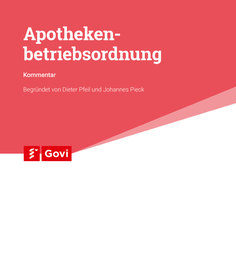 Apothekenbetriebsordnung - 