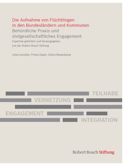 Die Aufnahme von Flüchtlingen in den Bundesländern und Kommunen - Jutta Aumüller, Priska Daphi, Celine Biesenkamp