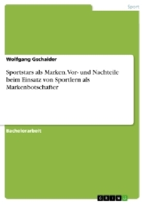 Sportstars als Marken. Vor- und Nachteile beim Einsatz von Sportlern als Markenbotschafter - Wolfgang Gschaider