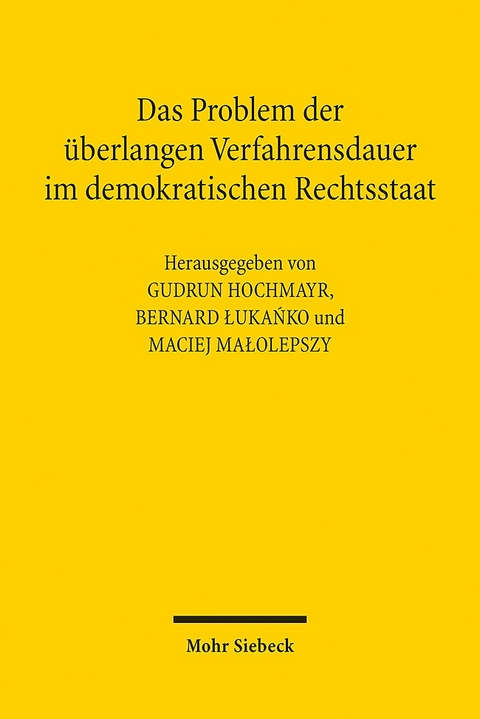 Das Problem der überlangen Verfahrensdauer im demokratischen Rechtsstaat - 