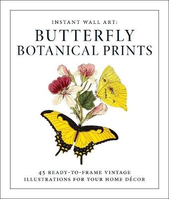 Instant Wall Art - Butterfly Botanical Prints -  Adams Media