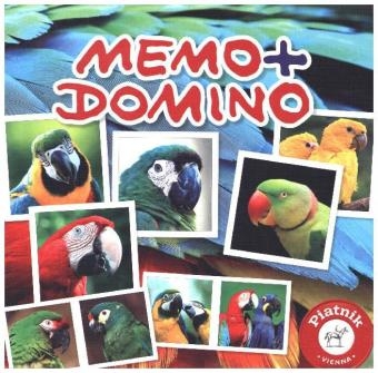 Memo + Domino Papageien (Kinderspiel)