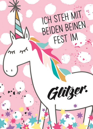 Magnet - Ich steh mit beiden Beinen fest im Glitzer.