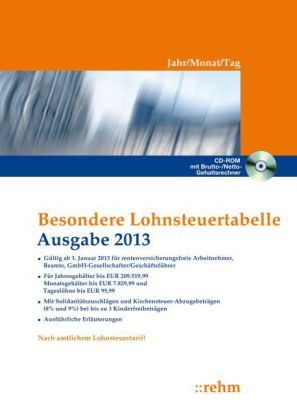 Besondere Lohnsteuertabelle 2013 - Jahr/Monat/Tag