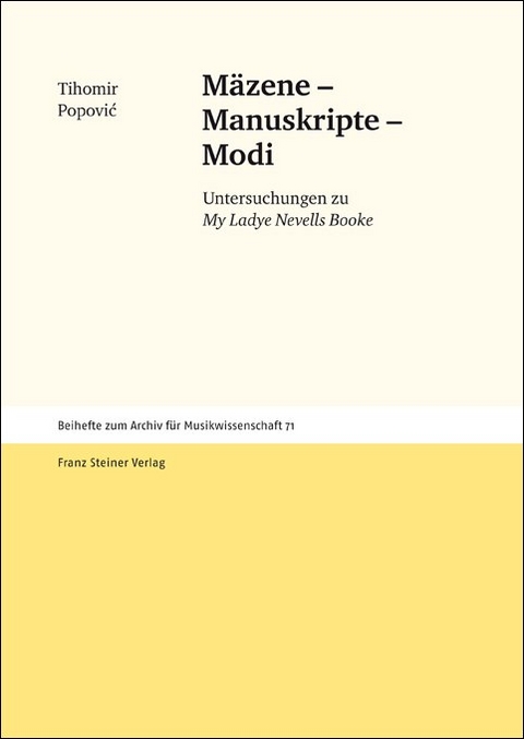 Mäzene – Manuskripte – Modi - Tihomir Popovic