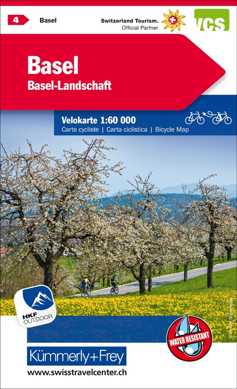 Kümmerly+Frey Velokarte 4 Basel-Landschaft 1:60.000