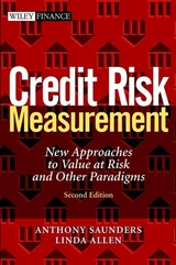 Credit Risk Measurement -  Linda Allen,  Anthony Saunders