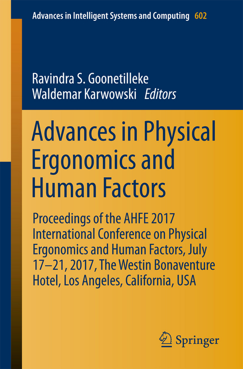 Advances in Physical Ergonomics and Human Factors - 