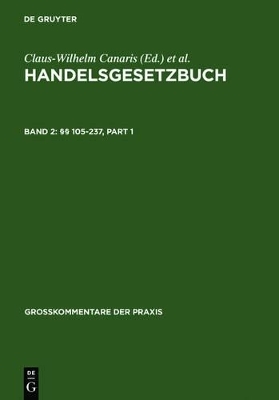 Handelsgesetzbuch / §§ 105-237