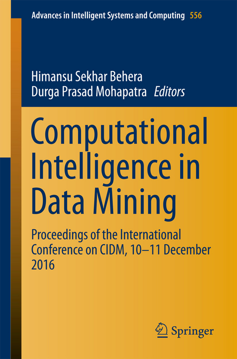 Computational Intelligence in Data Mining - 