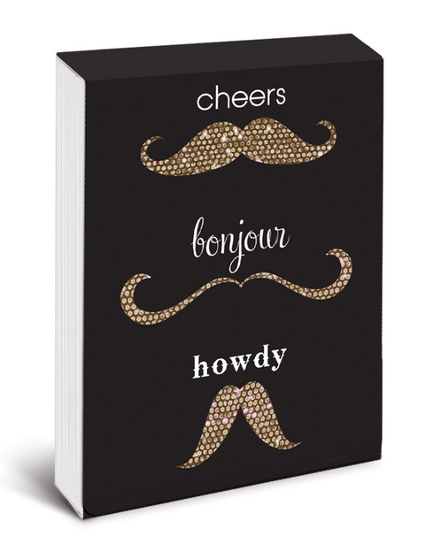 Pocket Notes: Cheers Mustache – Notizblock im praktischen Taschenformat: Bart mit Gruß