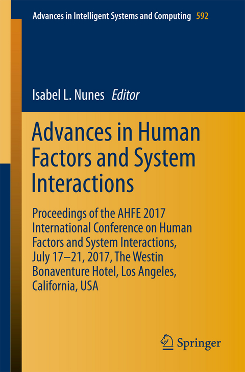 Advances in Human Factors and Systems Interaction - 