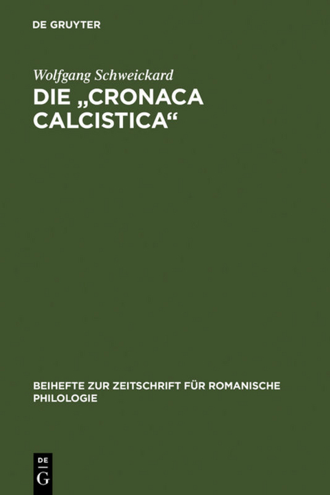 Die "cronaca calcistica" - Wolfgang Schweickard