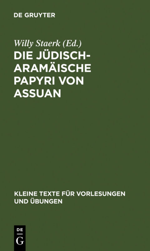 Die jüdisch-aramäische Papyri von Assuan - 