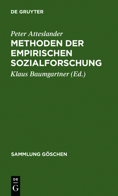 Methoden der empirischen Sozialforschung - Peter Atteslander