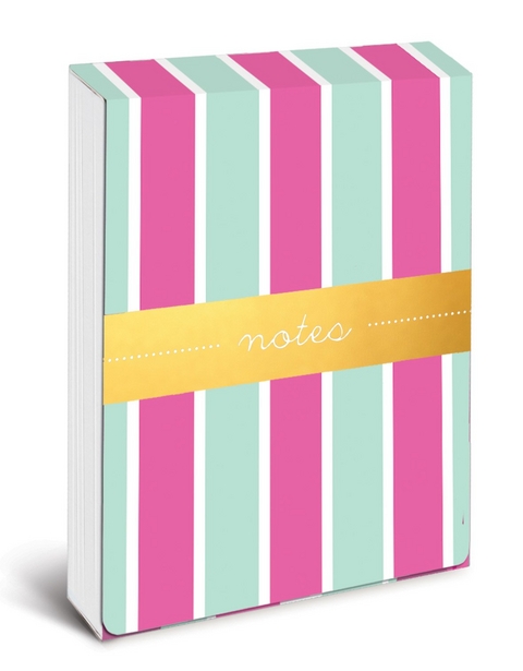 Pocket Notes: Aqua Stripes – Notizblock im praktischen Taschenformat: Wasserstreifen