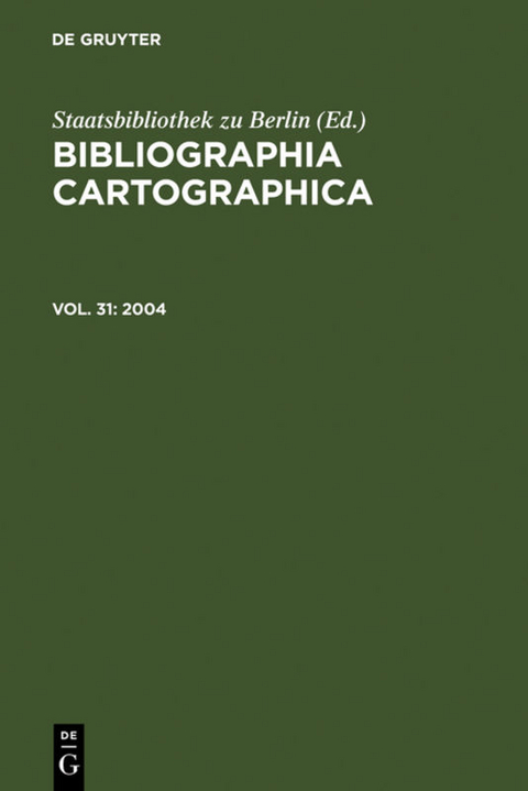 Bibliographia Cartographica / 2004 - 