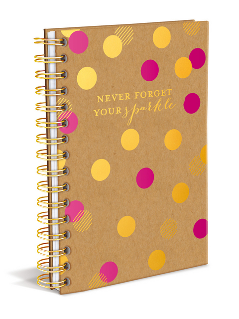 Hard Bound Journal: Never Forget Your Sparkle I – Hardcover-Notizbuch mit stabiler Ringbindung: Vergiss niemals Dein Funkeln