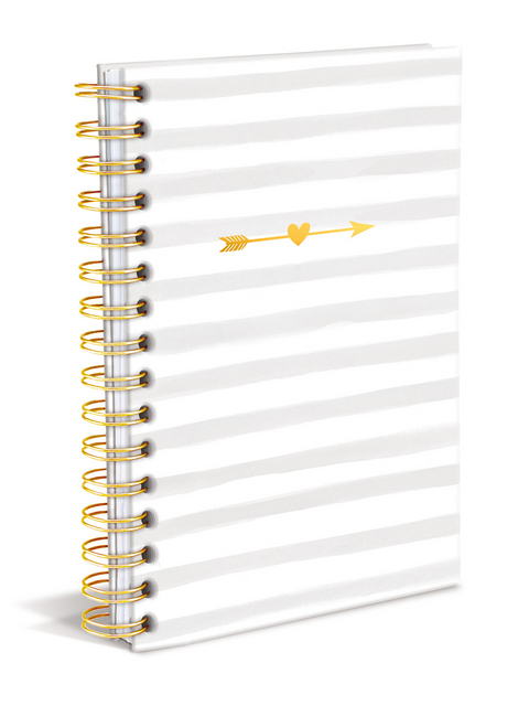 Hard Bound Journal: Stripes and Arrows – Hardcover-Notizbuch mit stabiler Ringbindung: Streifen und Pfeile