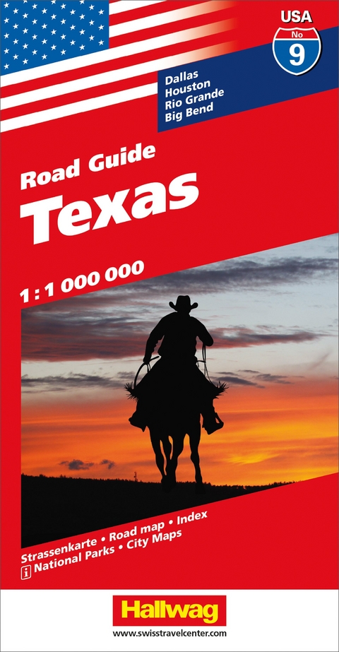 Texas Strassenkarte 1:1 Mio., Road Guide Nr. 9 - 