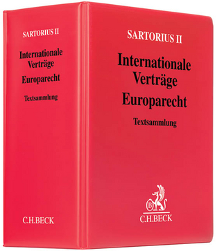 Sartorius II: Internationale Verträge, Europarecht - Carl Sartorius