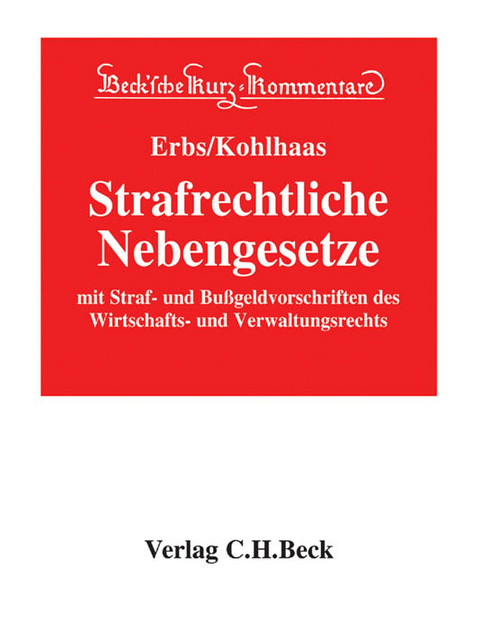 Strafrechtliche Nebengesetze - 