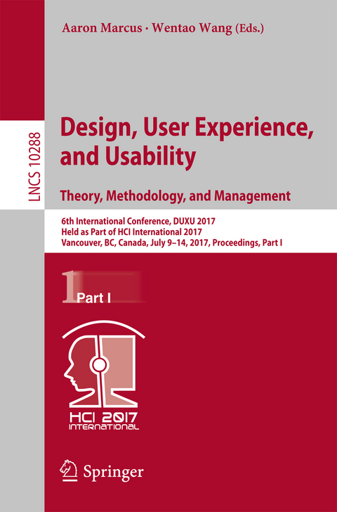 Design, User Experience, and Usability: Theory, Methodology, and Management - 