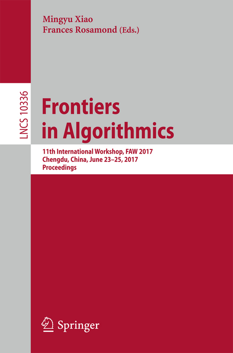 Frontiers in Algorithmics - 