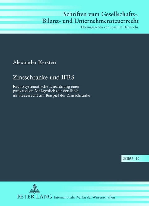 Zinsschranke und IFRS - Alexander Kersten