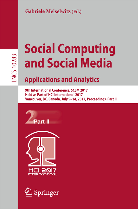 Social Computing and Social Media. Applications and Analytics - 