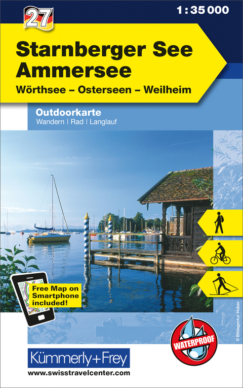 Starnberger See Ammersee Nr. 27 Outdoorkarte Deutschland 1:35 000