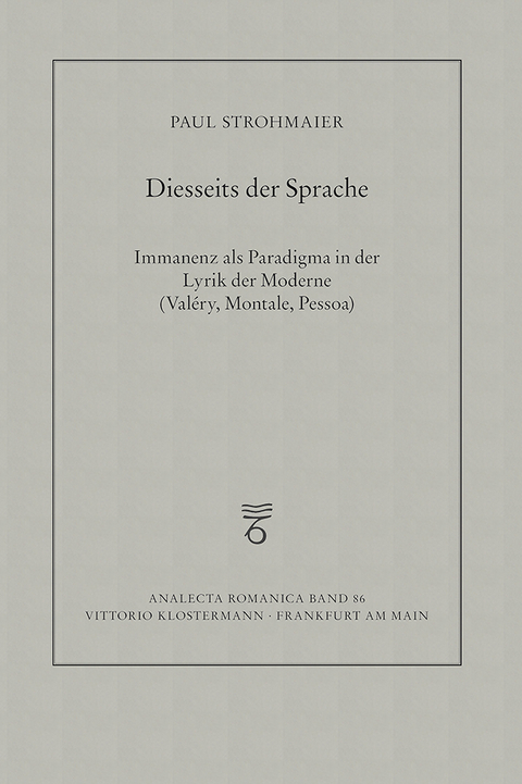 Diesseits der Sprache - Paul Strohmaier