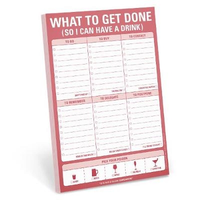 Knock Knock What to Get Done (So I Can Have A Drink) Pad - 