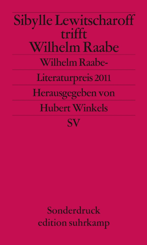 Sibylle Lewitscharoff trifft Wilhelm Raabe - Sibylle Lewitscharoff