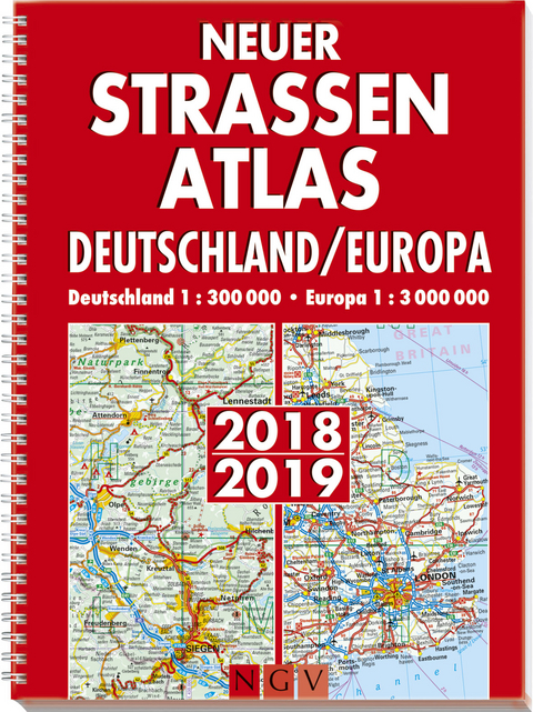 Neuer Straßenatlas Deutschland/Europa 2018/2019