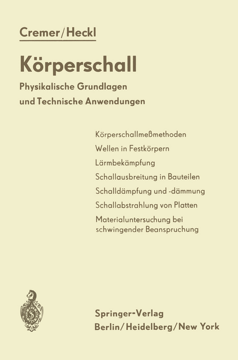 Körperschall - L. Cremer, M. Heckl