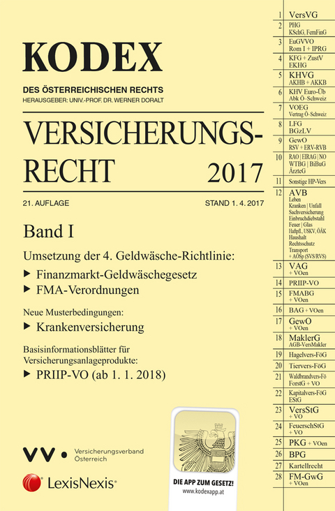 KODEX Versicherungsrecht Band I 2017 - 