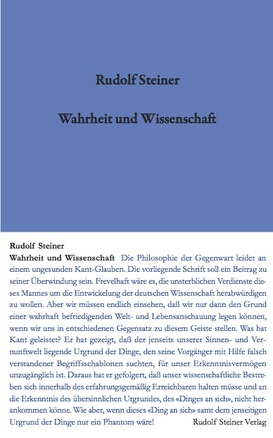 Wahrheit und Wissenschaft - Rudolf Steiner