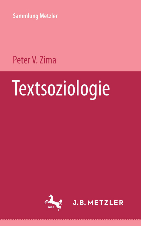 Textsoziologie - Peter V. Zima