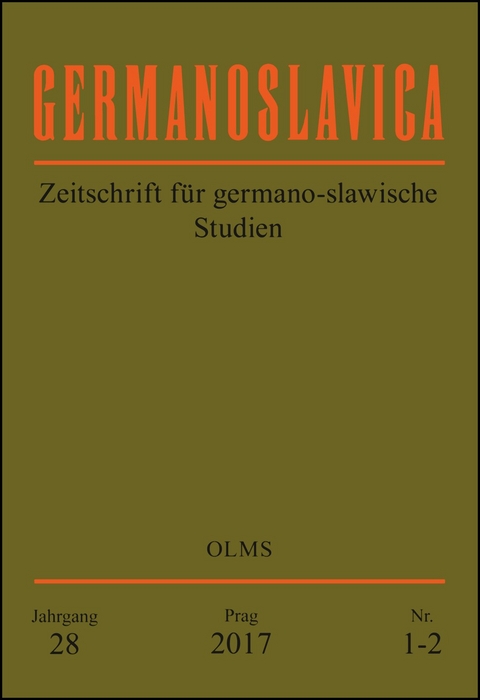 Germanoslavica. Zeitschrift für germano-slawische Studien. - 