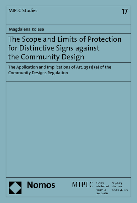 The Scope and Limits of Protection for Distinctive Signs against the Community Design - Magdalena Kolasa