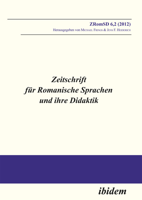 Zeitschrift für Romanische Sprachen und ihre Didaktik - 