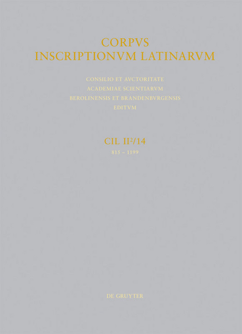 Corpus inscriptionum Latinarum. Inscriptiones Hispaniae Latinae [Editio... / Colonia Iulia urbs triumphalis Tarraco 815-1199 - 