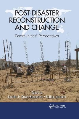 Post-Disaster Reconstruction and Change - 