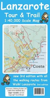 Lanzarote Tour & Trail Super-durable Map - David Brawn